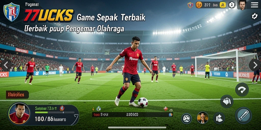 Gameplay seru di <strong>77LUCKS</strong> dengan grafik sepak bola memukau.
