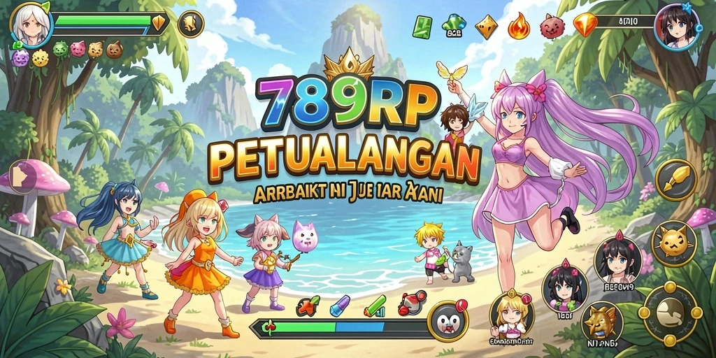 Tampilan menyenangkan dari gameplay 789RP yang penuh karakter Anime.