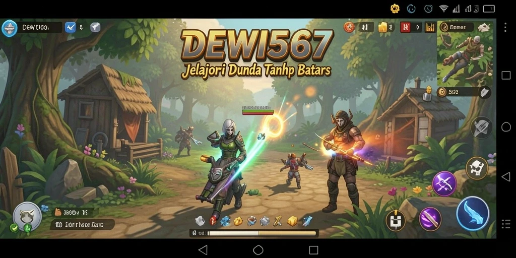 Gameplay mendebarkan dari DEWI567 di dunia terbuka.