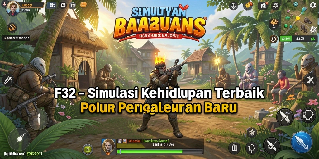 Menampilkan gameplay F32 yang realistis dan interaktif.