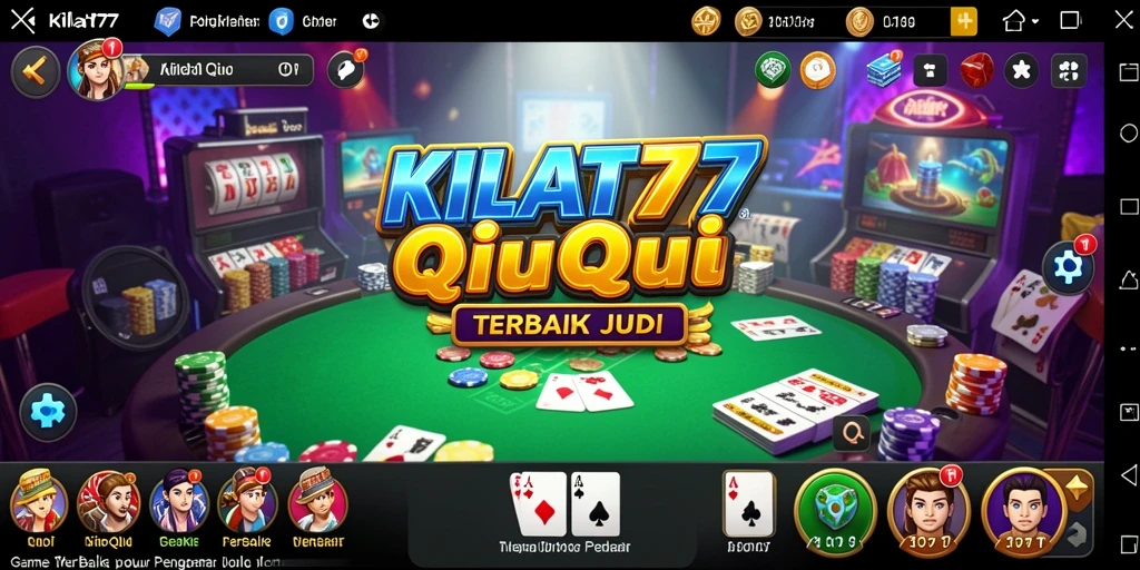 Tangkapan layar utama menunjukkan gameplay seru QiuQiu KILAT77.