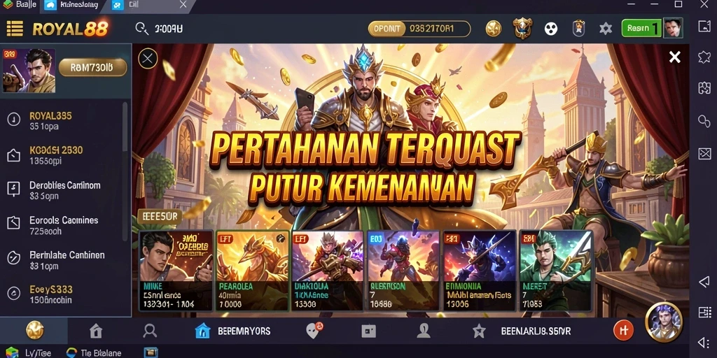 Tampilan strategis menara dalam gameplay Tower Defense yang menantang.