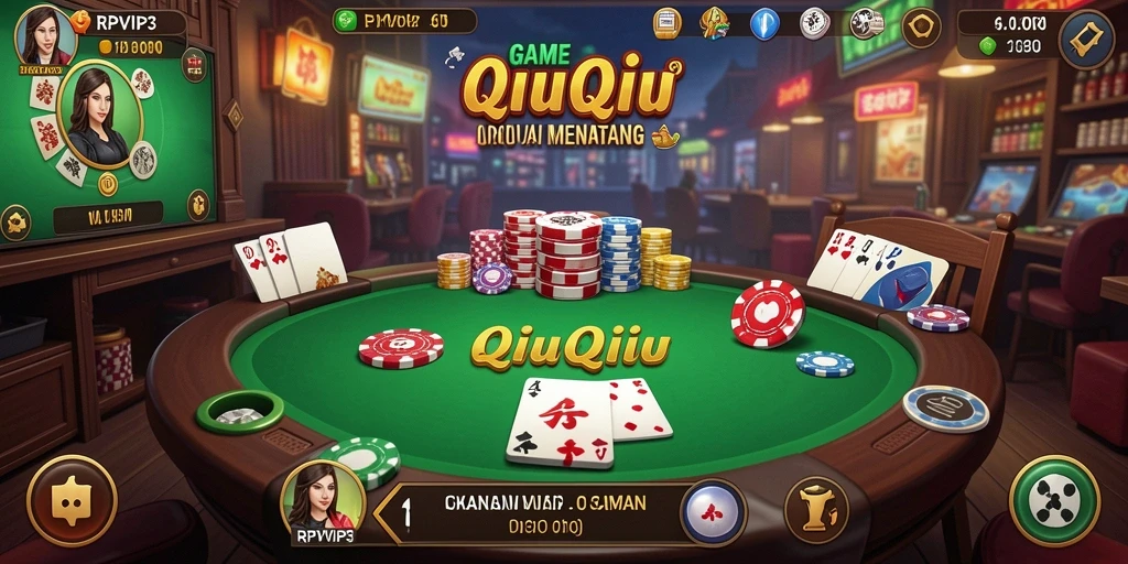 Tampilan gameplay seru dari RPVIP3 yang penuh strategi QiuQiu.