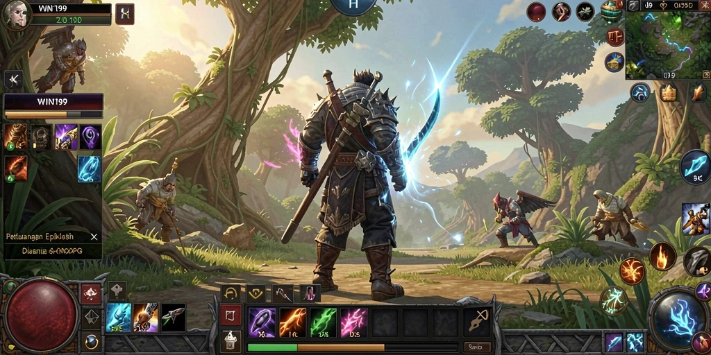 Tangkapan layar dari gameplay epik di WIN199 dengan combat yang seru.